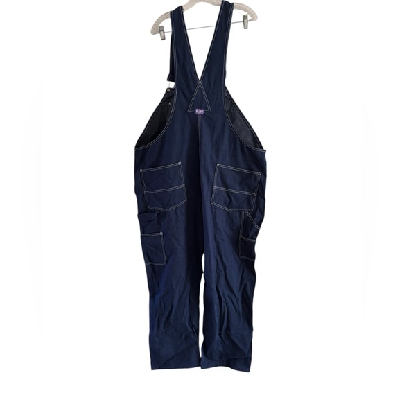 Big Smith Jean Bib Overalls cargo style NWOT.  Size 48 x 30. 100% cotton. - Picture 8 of 10